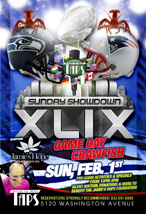 Super Bowl Sunday Event benefiting Jamie's Hope! @ Taps House of Beer | Houston | Texas | United States
